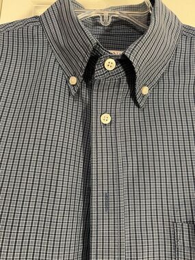 Merona Long Sleeve Men's Large Button Down Shirt--Blue